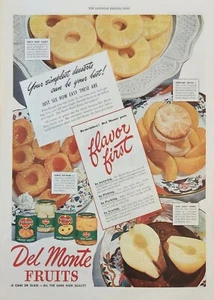 1945 Del Monte Frutta In Scatola Pubblicità Vintage Dolci Semplici - Foto 1 di 1