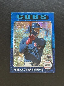 2024 Topps Heritage Pete Crow-Armstrong RC Rookie Blue Sparkle Chicago Cubs - Picture 1 of 2