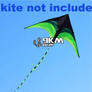 Black&Green Kite Tail 15M/49FT For Single Line Kites or Delta Kites Outdoor Toys - Picture 1 of 3