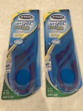2 Pairs Dr Scholls Massaging Gel Insoles Ultra thin for Men Size 8-13 New Sealed