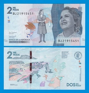 Colombia 2000 Pesos P 458f New date 2020 UNC ( P 458 f ) 2 MIL - Picture 1 of 1