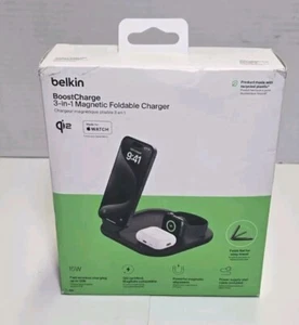 Belkin - Station de Charge Qi2 Magnétique Pliable 3 en 1 15W pour iPhone 16 NEUF - Photo 1 sur 1
