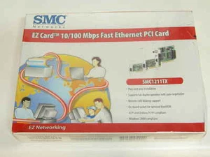 SMC EZ CARD! 10/100 Mbps FAST ETHERNET PCI CARD SMC1211TX SEALED! NIB! - Picture 1 of 2