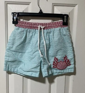 Seersucker Boys Swim Trunks - Picture 1 of 4