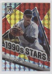2022 Mosaic 1990's Stars Choice Fusion Red & Yellow Prizm Cal Ripken Jr #295 HOF