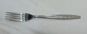 Orleans Silber Edelstahl Tafelgabel ORL65 Mid Century Rose Japan 7-3/4" - Bild 1 von 4