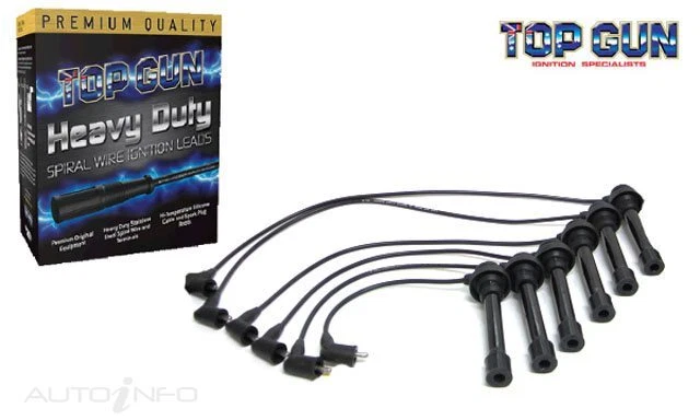 TOP GUN LEADS & NGK PLUGS - for Mitsubishi Pajero NL NM NP 3.5L V6 6G74 SOHC - image 1 of 1