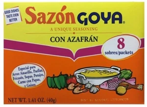 Sazon GOYA with Azafran (Saffron) | 1.41 Oz. | 8 Packets (2 COUNT) - Picture 1 of 3
