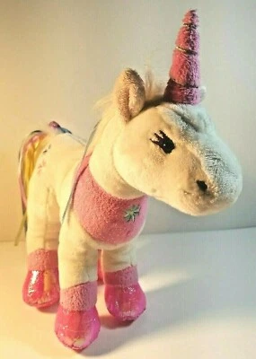 Webkinz Stuffed Ribbon Unicorn Plush Toy Animal HM 461 - Image 1 of 4