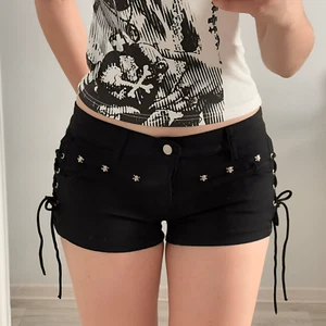 Women’s Sexy Lace-Up Skinny Shorts - Trendy Streetwear Retro American Fashion - Picture 1 of 25