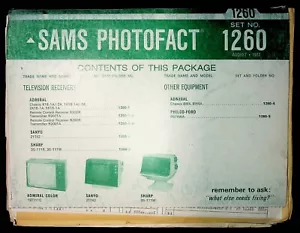 Photofact Schematic Folder 1972 #1260 w/ Admiral Color 19T111C TV 030625WNON-31 - Picture 1 of 2