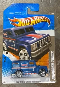 Hot Wheels Green Armored Truck Blue HW Video Game Heroes 1:64 Diecast  - Picture 1 of 1
