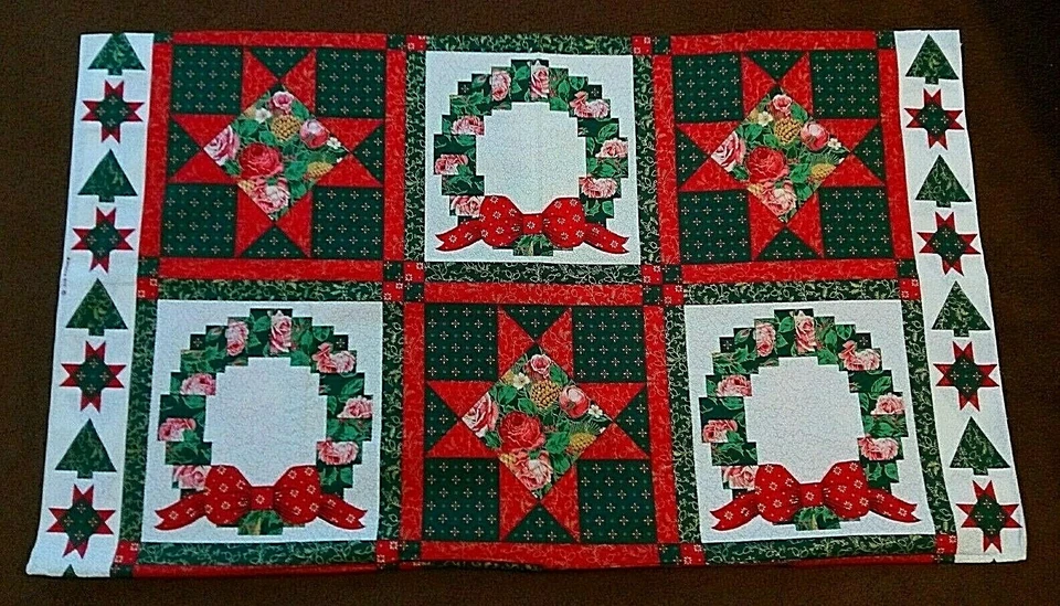 WAMSUTTA FABRICS SET OF SIX PINK ROSES WREATH PILLOW PANELS - BRAND NEW - Image 1 of 1