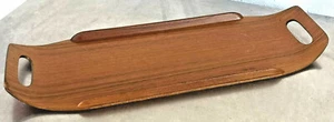 Geschwungenes Teakholz Tablett Vintage Danish Design 70-er Jahre, Serviertablett - Bild 1 von 6