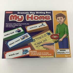 Lakeshore My Home Dramatic Play Writing Box Activity Cards Word Ring New Sealed