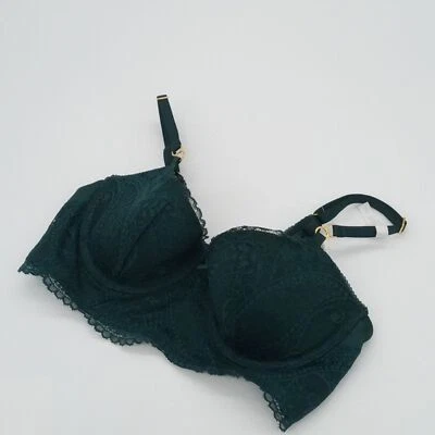 Sujetador Aerie para mujer 34C Real Power Balconette cachemira encaje verde bosque profundo Foto 1 de 4