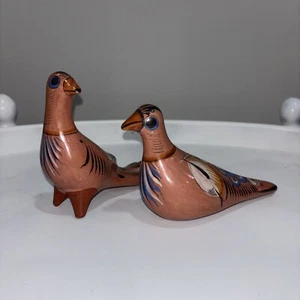 Vintage Tonala Hand Painted Pottery Birds Made In Mexico - Picture 1 of 10
