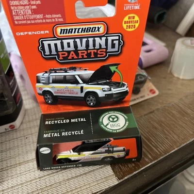 2025 Matchbox Moving Parts #24 Land Rover Defender 130 WHITE | EMERGENCY | USA!! - Image 1 of 2