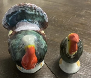 Vtg Thanksgiving Tom & Hen Turkey Salt & Pepper Shakers - Picture 1 of 9
