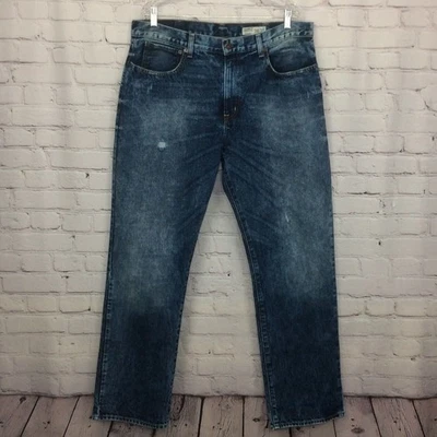 Cremieux Jeans Men's 38x34 Straight Distressed Whiskering Stone Wash Fading - Image 1 of 4