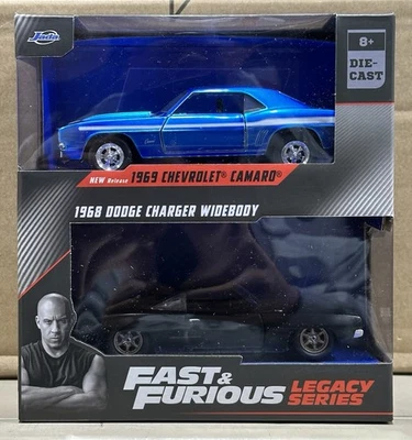 Fast & Furious Legacy Series 1969 Camaro & 1968 Dodge Charger Widebody Jada 1:32 - Image 1 of 4