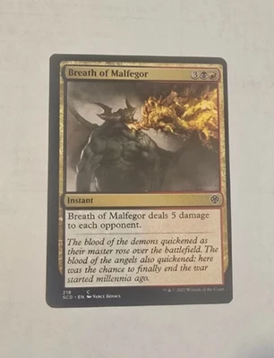 Breath of Malfegor - 218 - MTG - Starter Commander Deck - MISCUT - NM - Image 1 of 2