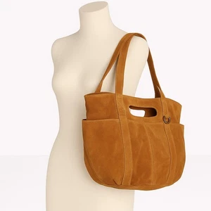 Free People Wohnwagen Wildleder Beuteltasche Tasche Sattelbraun Neu mit Etikett Large Carryall Boho - Bild 1 von 10