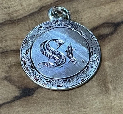 Moneda de plata grabada Love Token St. Saint de 1800 EE. UU. Foto 1 de 3