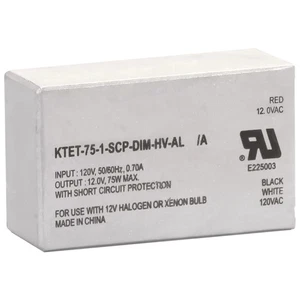 Keystone KTET-75-1-SCP-DIM-HV-AL Dimmable 75W 12V Electronic Transformer - Picture 1 of 1