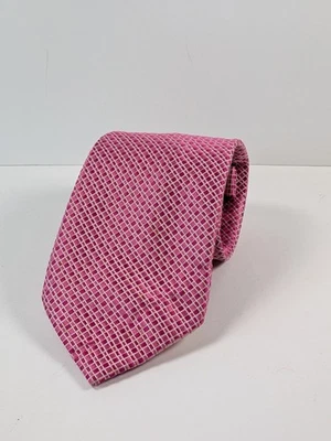 Corbata Donald J. Trump Signature Collection Rosa Geométrica Seda Oro Cresta Foto 1 de 4