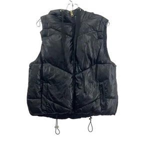 Love N Sports Insulated Hooded Black Quilted Vest Girls Youth Size L Preowned - Picture 1 of 5