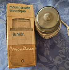 VINTAGE MOULIN A CAFE ELECTRIQUE CREME MOULINEX JUNIOR FONCTIONNEL ANNEE 70