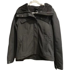 Chaqueta THE NORTH FACE Cremallera Completa Cuello Alto Caparazón Suave Gris A Cuadros Talla Grande - Imagen 1 de 10