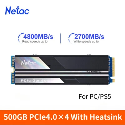 Netac 500GB Internal SSD M.2 PCle4.0 Gen 4x4 NVMe SSD Solid State Drive for PC
