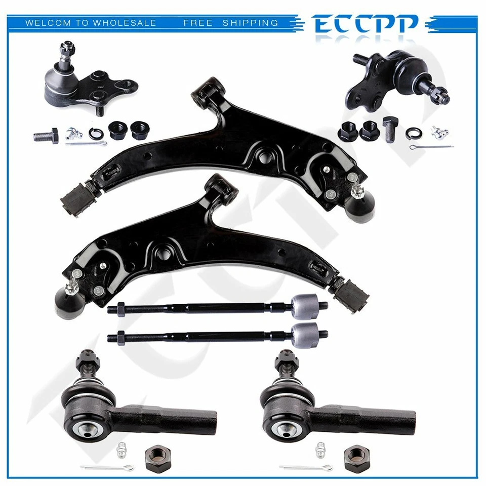 8Pcs Front Lower Control Arms Ball Joints Kit For 91-1997 Toyota Tercel & Paseo Foto 1 de 4