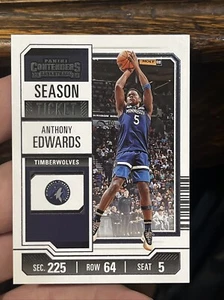 2023-24 Panini Contenders - Boleto de temporada #62 Anthony Edwards - Imagen 1 de 2