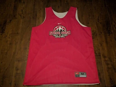 Campamento de baloncesto vintage Nike Steve Nash para hombre mediano rojo blanco Foto 1 de 4