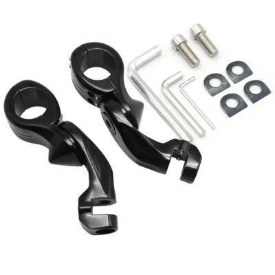 Abrazaderas de soporte de montaje para estriberas de carretera de 32 mm de 32 mm para motocicleta Harley Foto 1 de 4