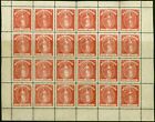 Virgin Islands 1887 1d rot SG33 fein postfrisch & lmm Komplettblatt 24