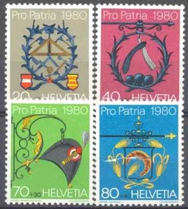 Suiza 1980 Yvert 1106/09 Pro Patria MNH VF - Imagen 1 de 1