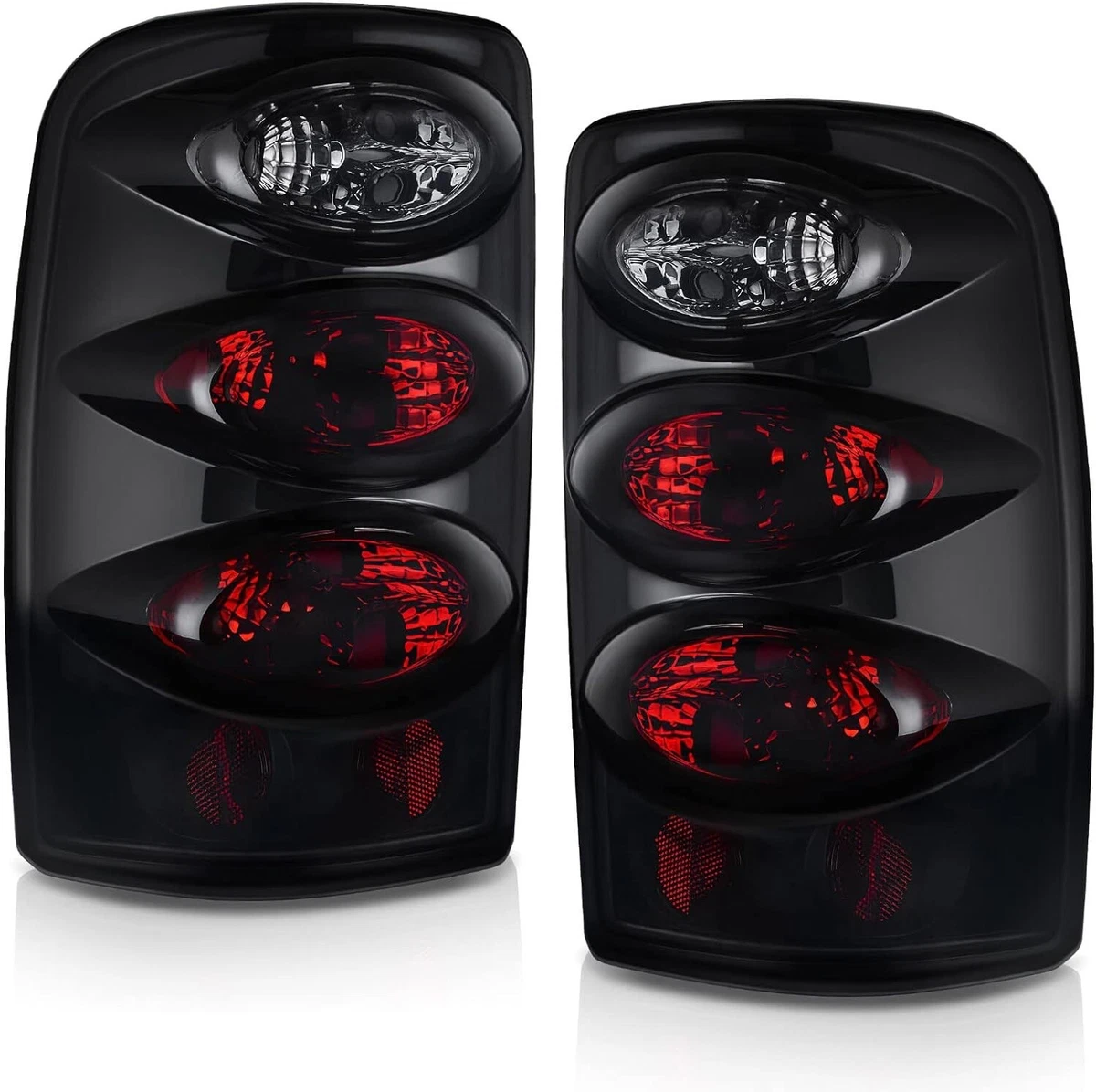 Luces Traseras Rojas Para Chevy Suburban/Tahoe Y GMC Yukon 2000-2006 | Lens Roja, Housing Cromo, DOT Certificado