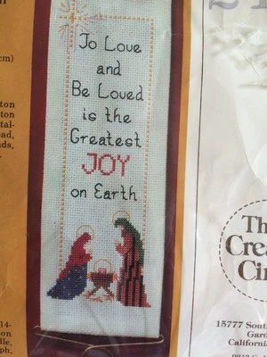 Creative Circle Christmas Joy Bellpull Jesus Mary Joseph Cross Stitch Kit New - Image 1 of 4