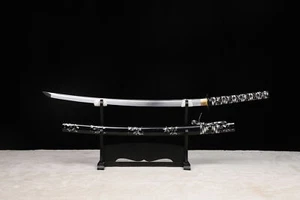 Polished JP Katana 9260 Spring Steel Japanese Samurai Sword Full Tang Sharp - Picture 1 of 14