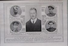 1915 WWI WW1 Estampado Victoria Cruz Capitán Willis Kenealey Cosgrove Dast