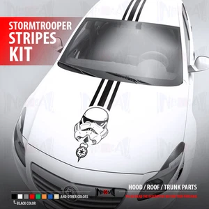 KIT DE RAYAS DE CARRERA STORMTROOPER Calcomanía de vinilo del lado oscuro para automóvil - Imagen 1 de 6