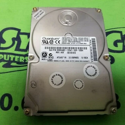 Quantum 9.1 GB Internal 7200 RPM 3.5" 80 PIN SCSI Hard Drive HDD - TD91J461 - Image 1 of 2