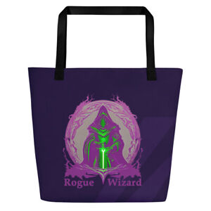 Rogue Wizard Go Rogue Make Magic All-Over Print Large Tote Bag w/inside pocket