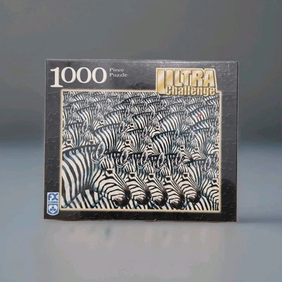 1000 Pieces Ultra Challenge Zebras zooming Puzzle   FX SCHMID New Sealed  - Image 1 of 4