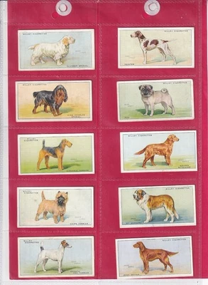 WILLS - DOGS -  ISSUED 1937 - 10 CARDS - HIGH NUMBERS - Image 1 of 2