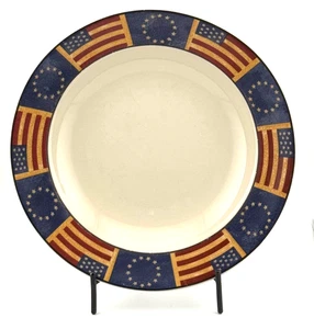 Large 9⅛" Soup Bowl/Stoneware/Coventry /LIBERTY Pattern/4th of July - Picture 1 of 4